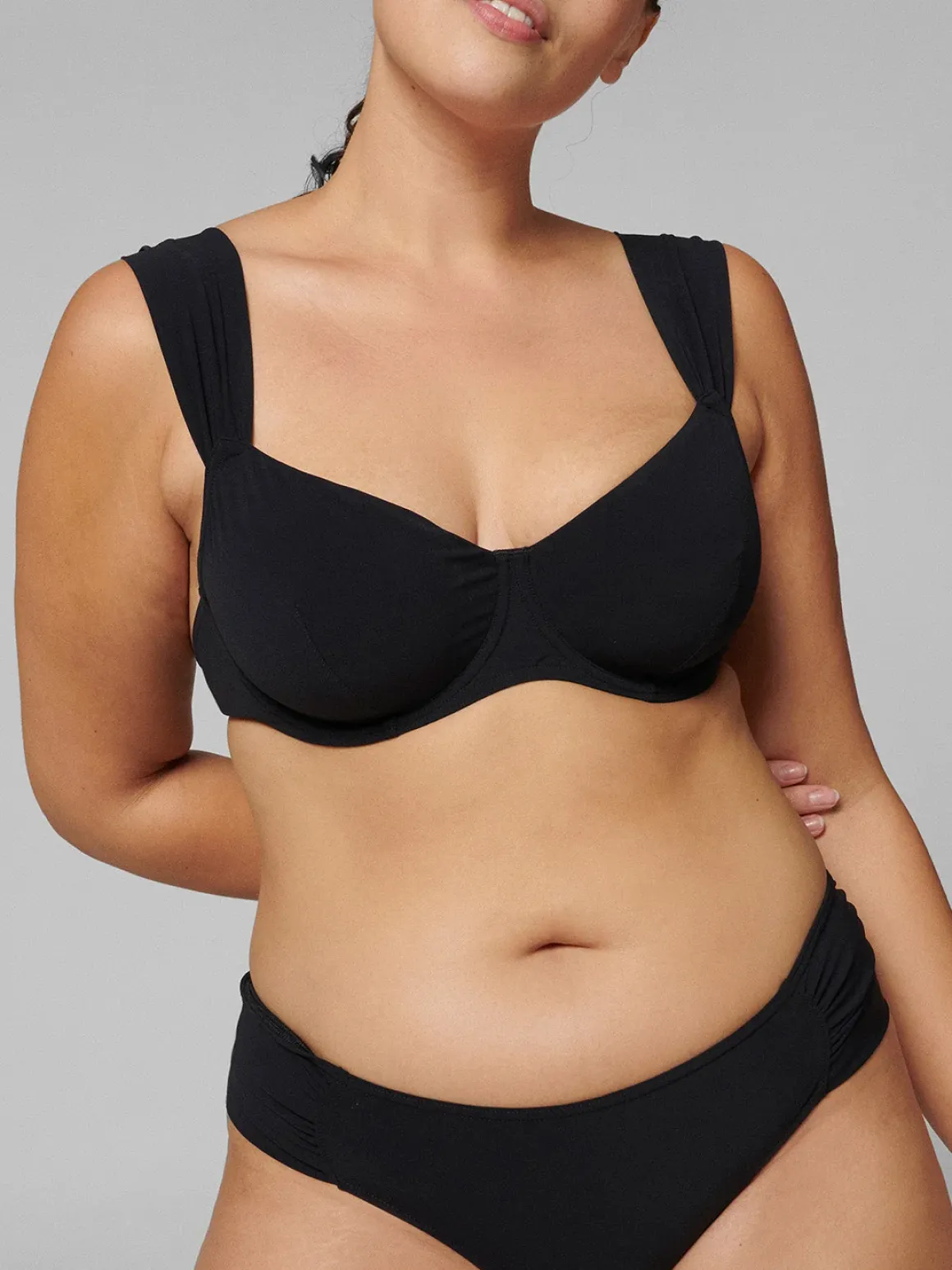 Haut de maillot de bain avec armatures - Noir
