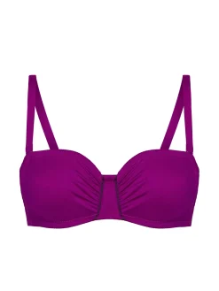 Haut de maillot de bain bandeau mousse avec armatures - Bougainvillier