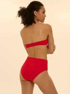 Haut de maillot de bain bandeau mousse avec armatures - Ecarlate