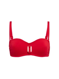 Haut de maillot de bain bandeau mousse avec armatures - Ecarlate
