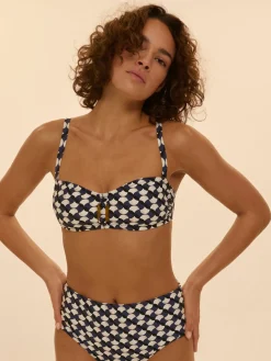 Haut de maillot de bain bandeau mousse avec armatures - Imprimé sailling