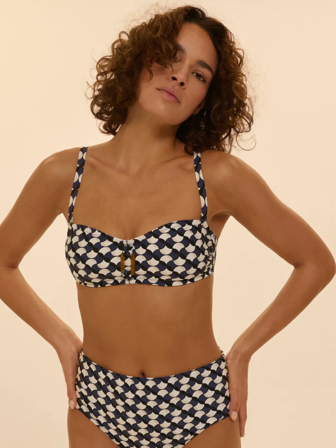 Haut de maillot de bain bandeau mousse avec armatures - Imprimé sailling