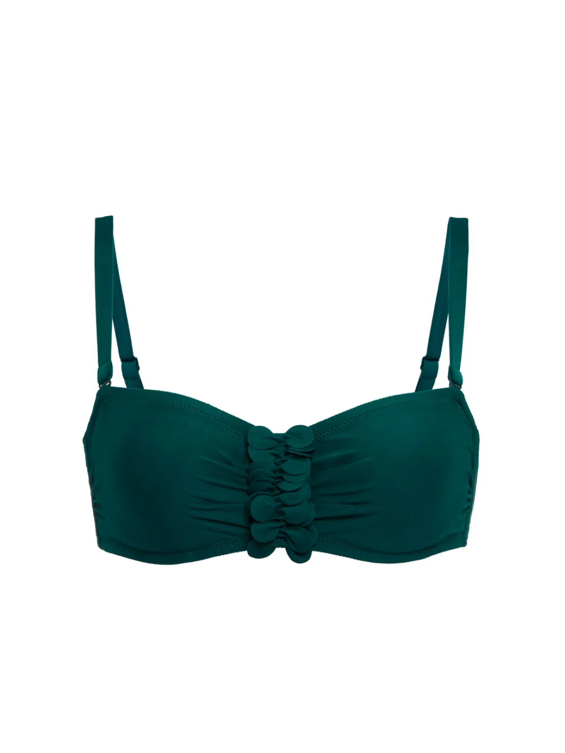 Haut de maillot de bain bandeau mousse avec armatures - Emeraude