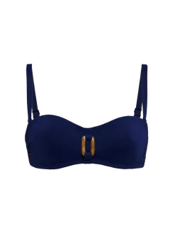 Haut de maillot de bain bandeau mousse avec armatures - Marine