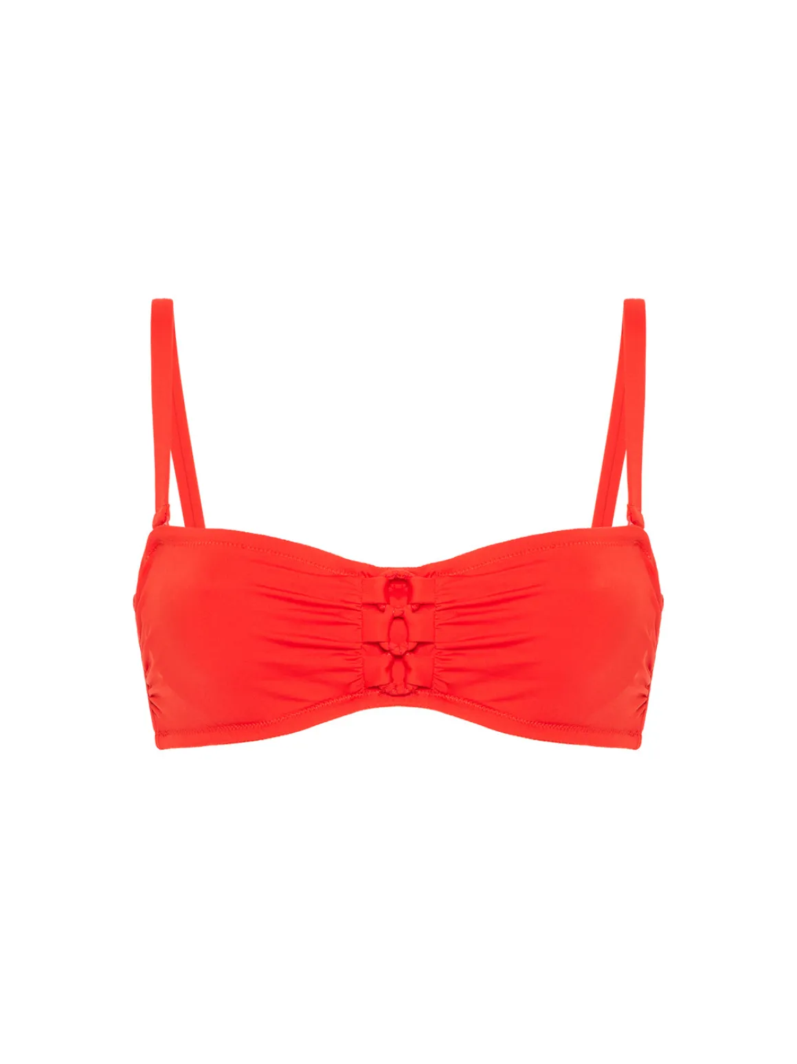 Haut de maillot de bain bandeau mousse avec armatures - Orange Grenadier