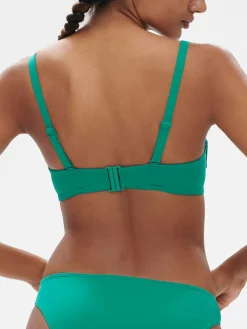 Haut de maillot de bain bandeau mousse avec armatures - Vert Waterfall