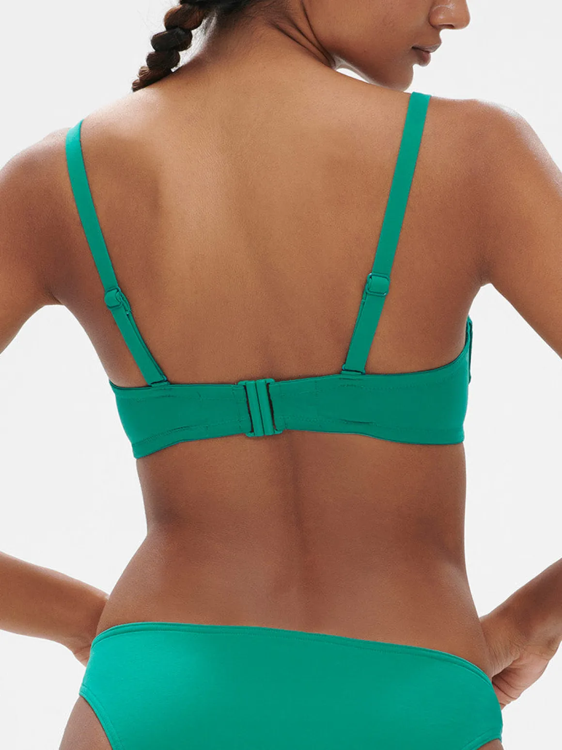 Haut de maillot de bain bandeau mousse avec armatures - Vert Waterfall