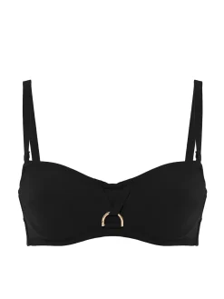 Haut de maillot de bain bandeau mousse avec armatures - Noir