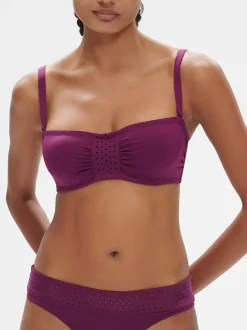 Haut de maillot de bain bandeau mousse avec armatures - Mûre