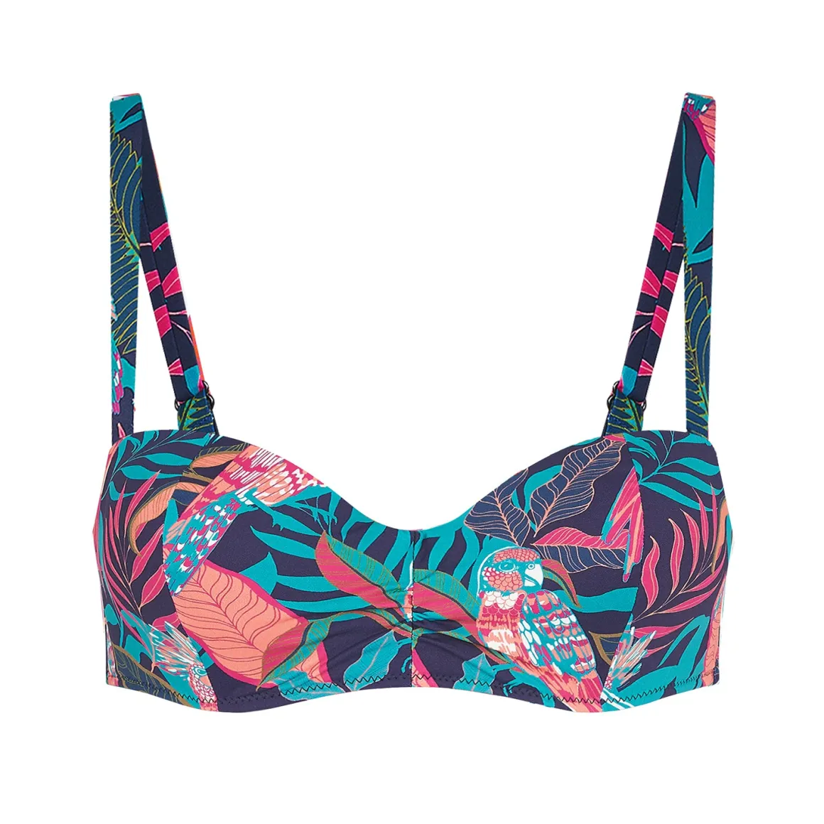 Haut de maillot de bain bandeau coque sans armature - Bleu cosmos