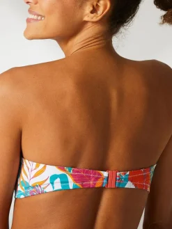 Haut de maillot de bain bandeau coque sans armature - Blanc Summer