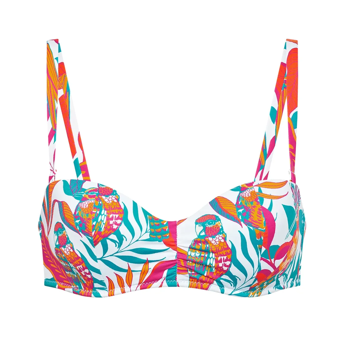 Haut de maillot de bain bandeau coque sans armature - Blanc Summer