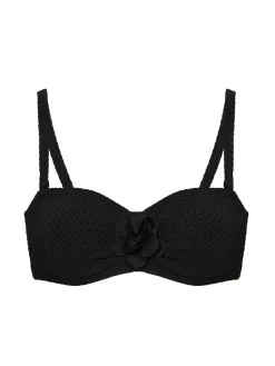 Haut de maillot de bain bandeau mousse avec armatures - Noir