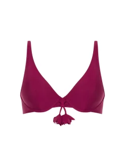 Haut de maillot de bain à coque - Cassis