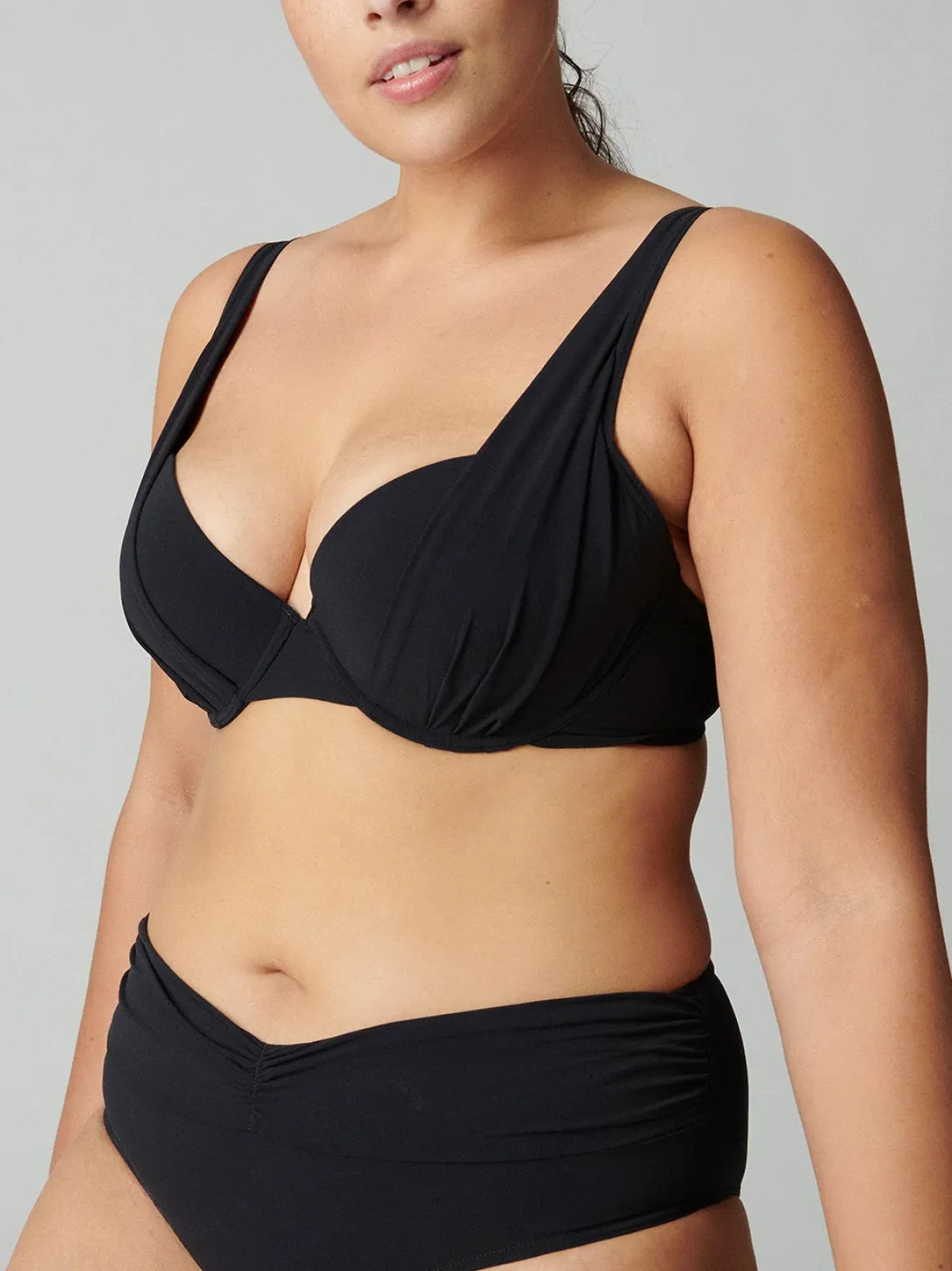 Haut de maillot de bain à coque - Noir