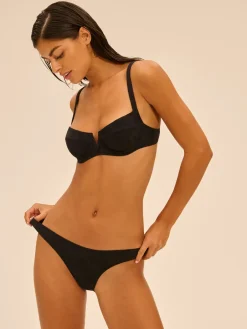 Haut de maillot de bain corbeille - Noir