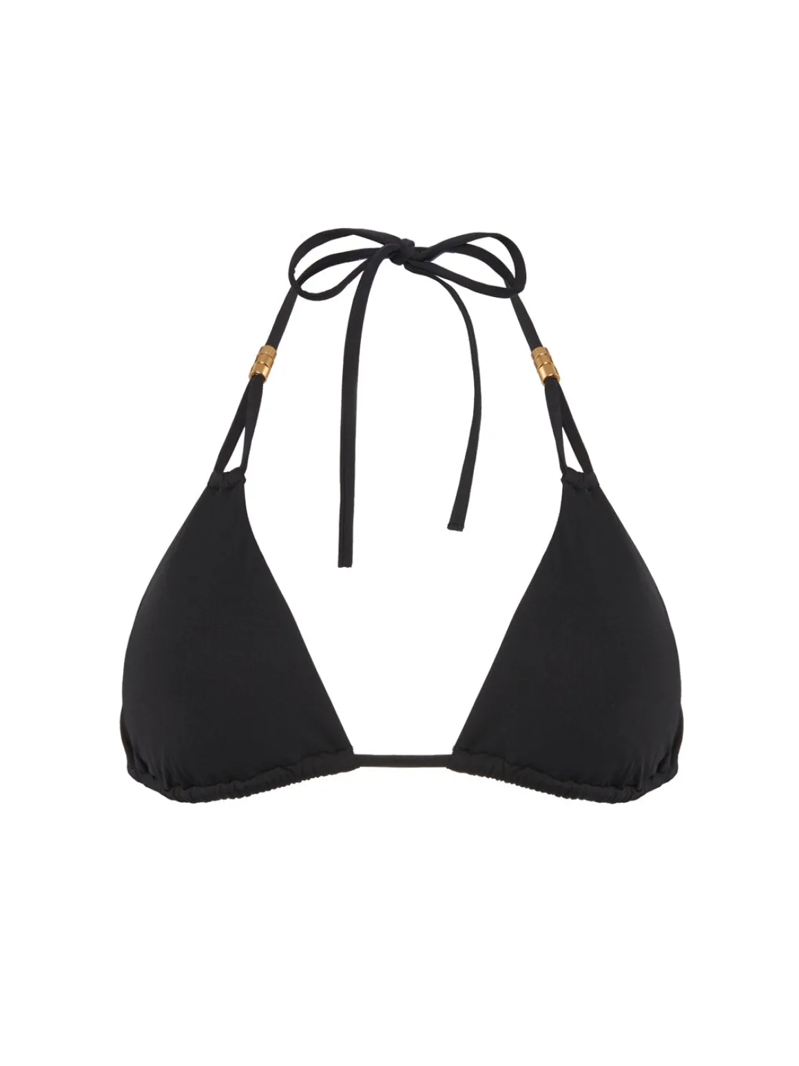 Haut de maillot de bain triangle sans armature - Noir