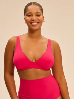 Haut de maillot de bain triangle avec armatures - Lipstick