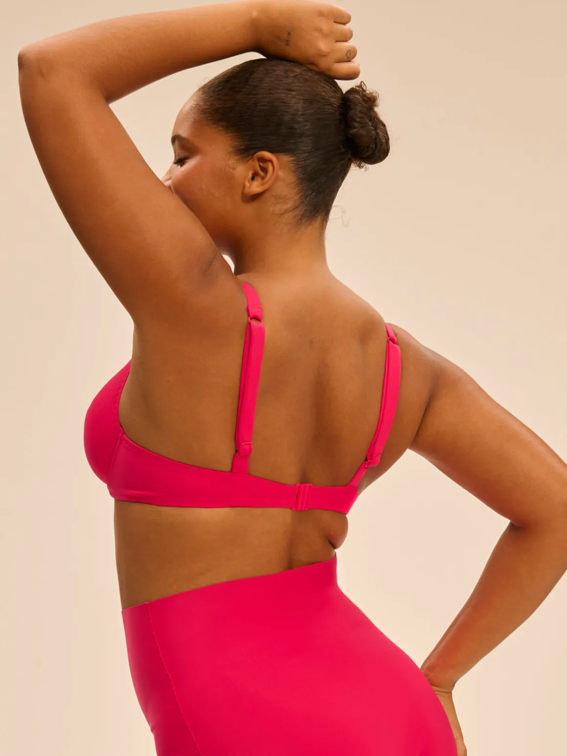 Haut de maillot de bain triangle avec armatures - Lipstick