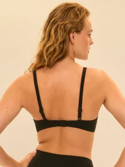 Haut de maillot de bain triangle avec armatures cachées - Noir