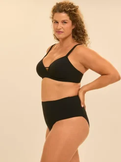 Haut de maillot de bain triangle avec armatures cachées - Noir