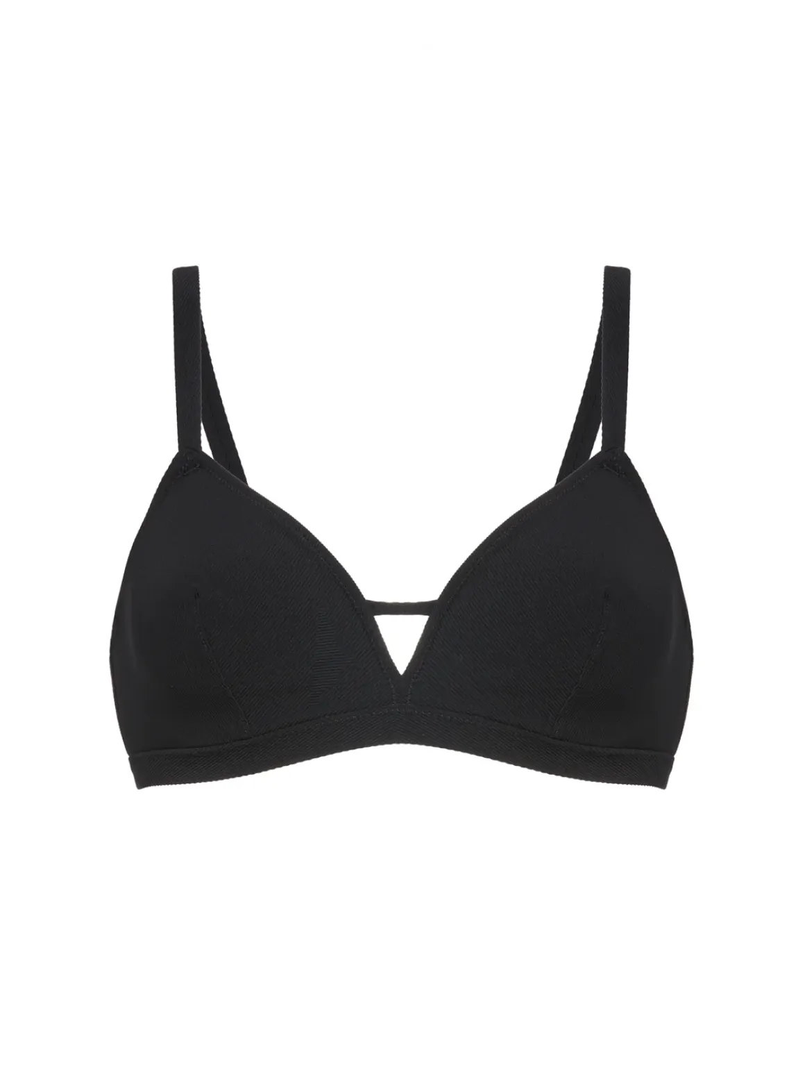 Haut de maillot de bain triangle avec armatures cachées - Noir