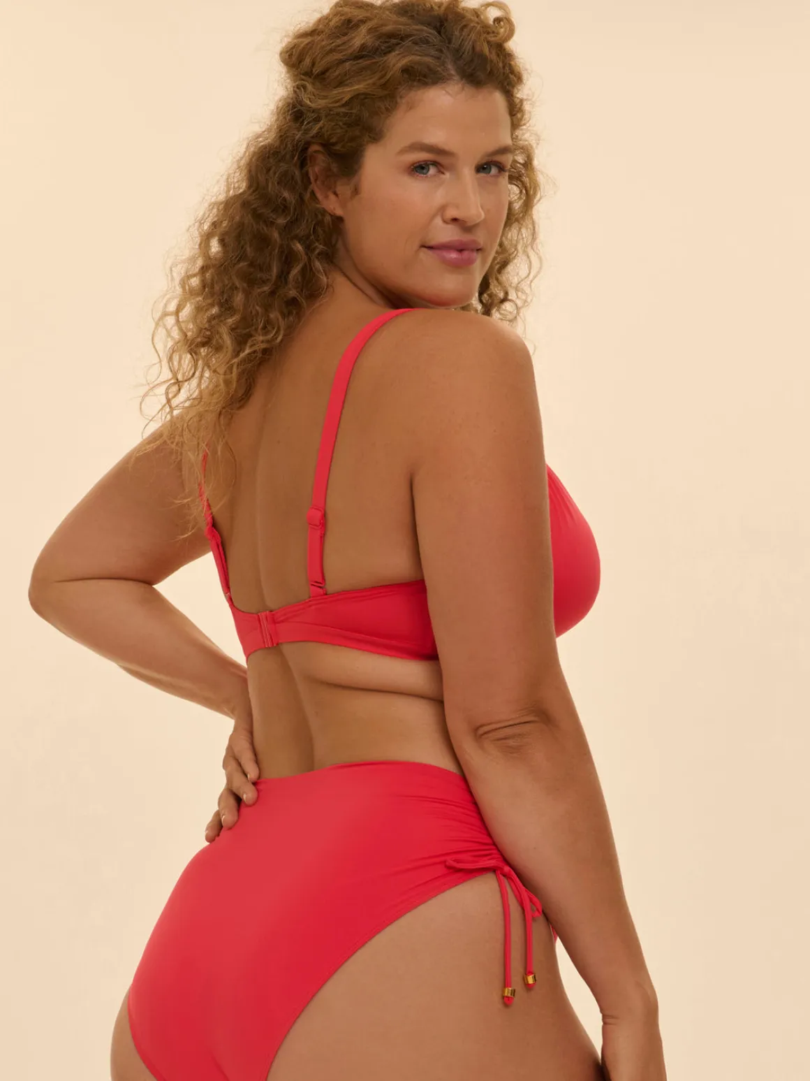 Haut de maillot de bain triangle avec armatures cachées - Flamingo