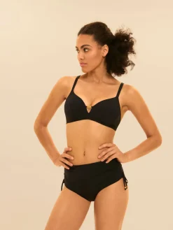 Haut de maillot de bain triangle avec armatures cachées - Noir