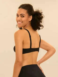 Haut de maillot de bain triangle avec armatures cachées - Noir