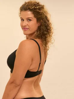 Haut de maillot de bain triangle avec armatures cachées - Noir