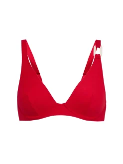 Haut de maillot de bain triangle avec armatures - Ecarlate