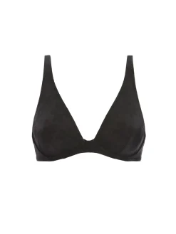 Haut de maillot de bain triangle avec armatures - Noir