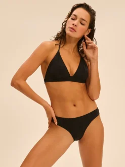 Haut de maillot de bain triangle sans armature - Noir