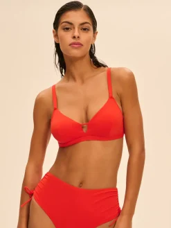 Haut de maillot de bain triangle avec armatures cachées - Orange Grenadier