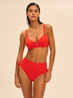 Haut de maillot de bain triangle avec armatures cachées - Orange Grenadier