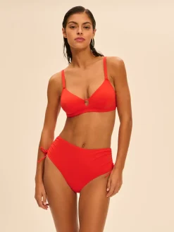 Haut de maillot de bain triangle avec armatures cachées - Orange Grenadier