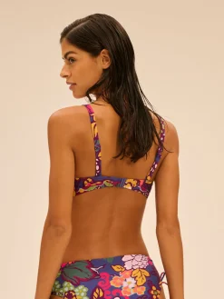 Haut de maillot de bain triangle avec armatures cachées - Imprimé Bloom
