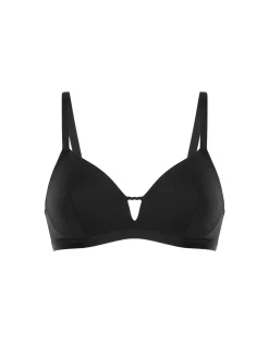 Haut de maillot de bain triangle avec armatures cachées - Noir