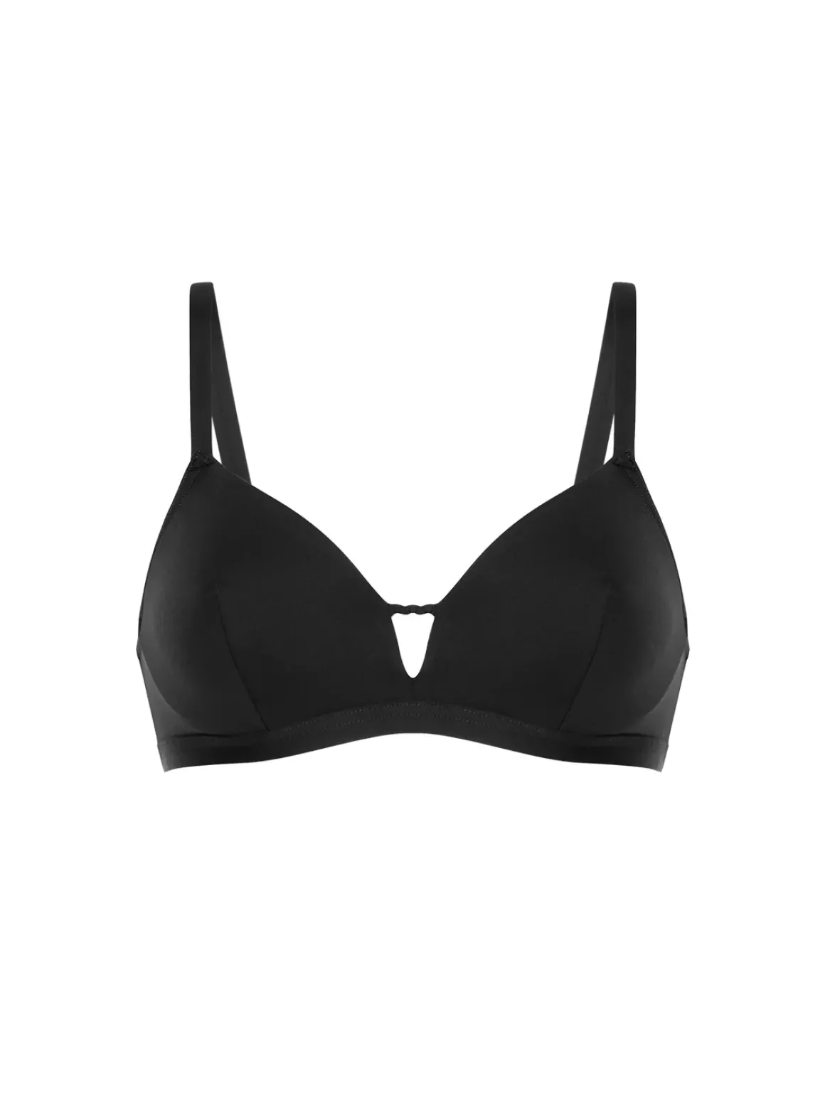 Haut de maillot de bain triangle avec armatures cachées - Noir