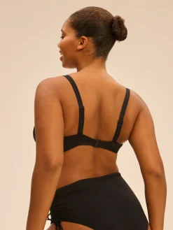 Haut de maillot de bain triangle avec armatures cachées - Noir