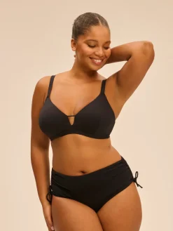 Haut de maillot de bain triangle avec armatures cachées - Noir
