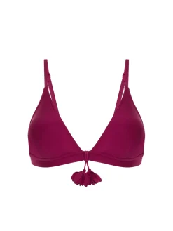 Haut de maillot de bain triangle sans armature - Cassis