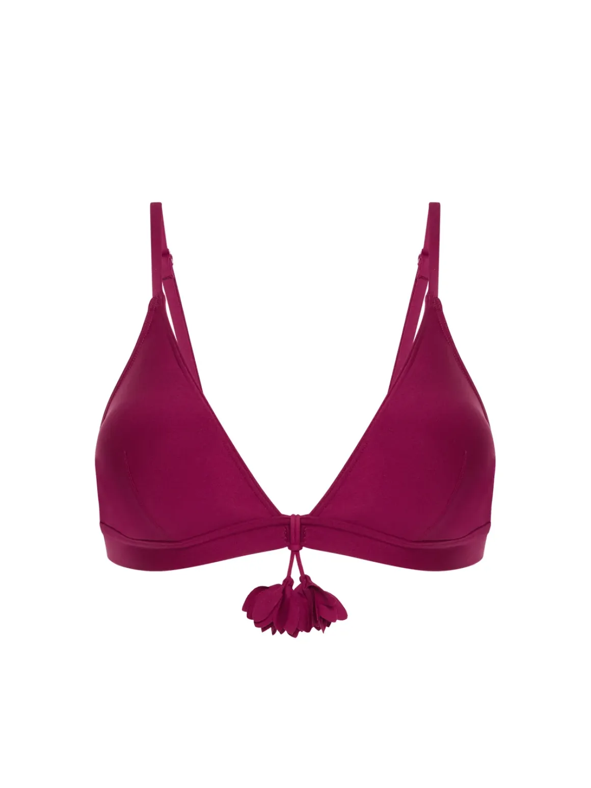 Haut de maillot de bain triangle sans armature - Cassis