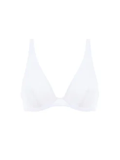 Haut de maillot de bain triangle avec armatures - Blanc
