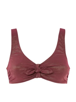 Haut de maillot de bain triangle sans armature - Lurex Dark Purple