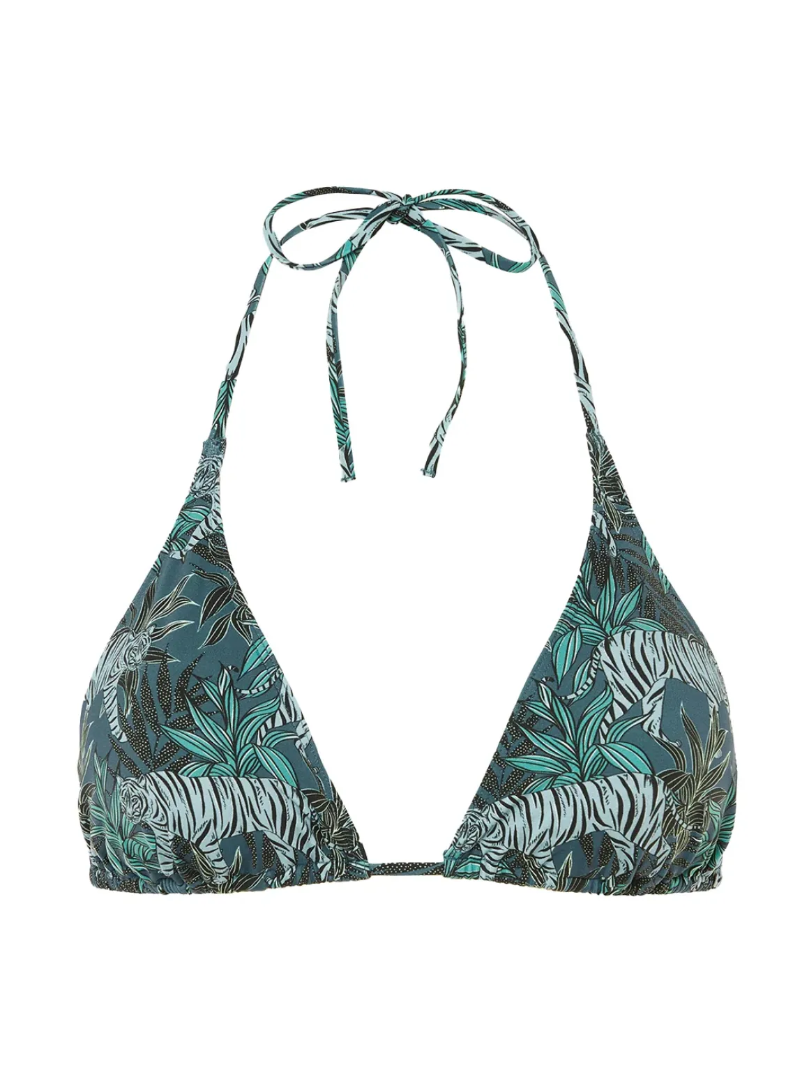 Haut de maillot de bain triangle sans armature - Imprimé Jungle Night