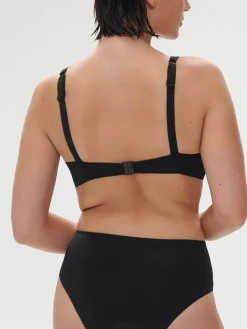 Haut de maillot de bain triangle avec armatures - Noir