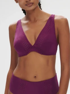 Haut de maillot de bain triangle avec armatures - Mûre