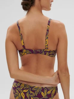 Haut de maillot de bain triangle avec armatures cachées - Imprimé Violet Agadir