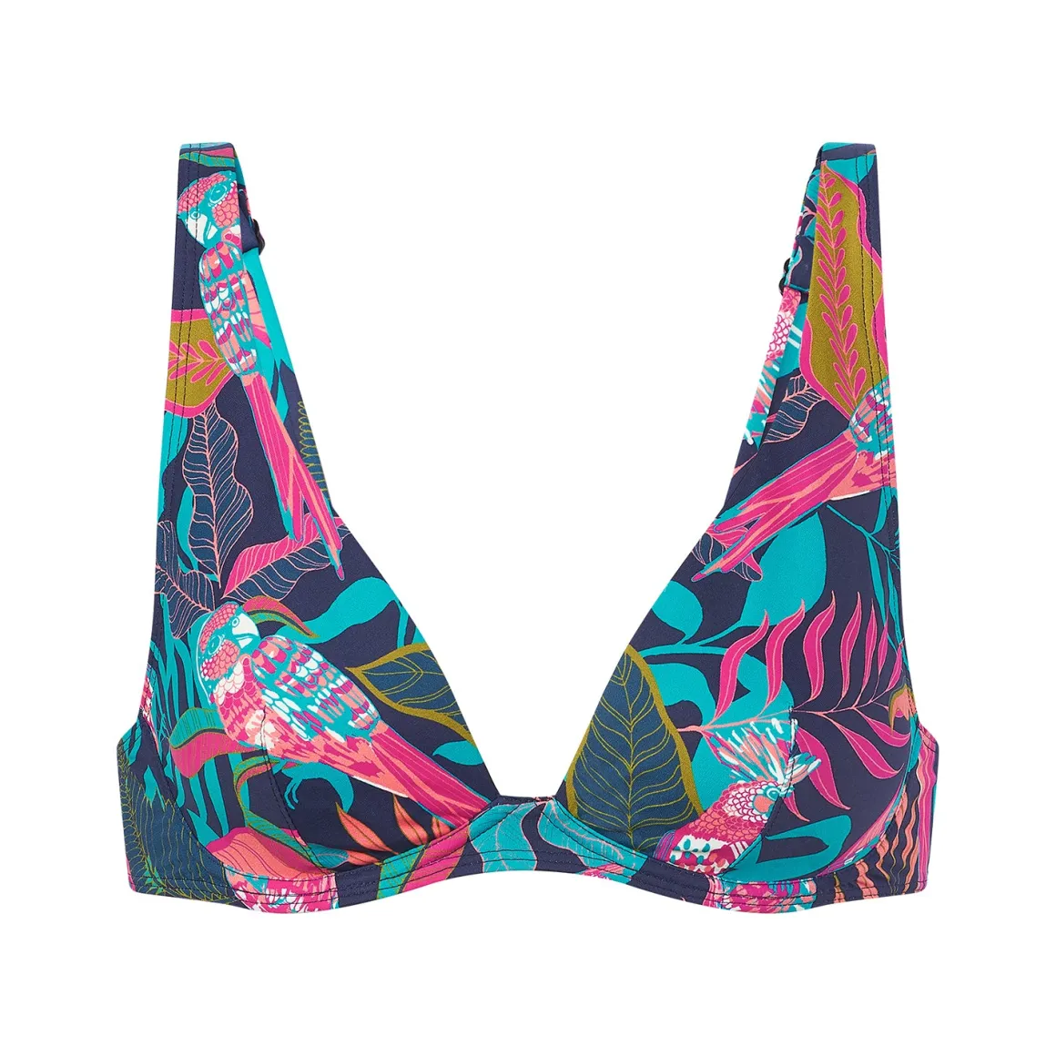 Haut de maillot de bain triangle avec armatures - Bleu cosmos